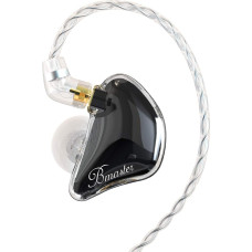 BASN Bmaster Three Dynamic Drivers In-Ear Monitors Headphones with Two Removable Cables Earphones Suitable for Sound Engineers Musicians (Black)