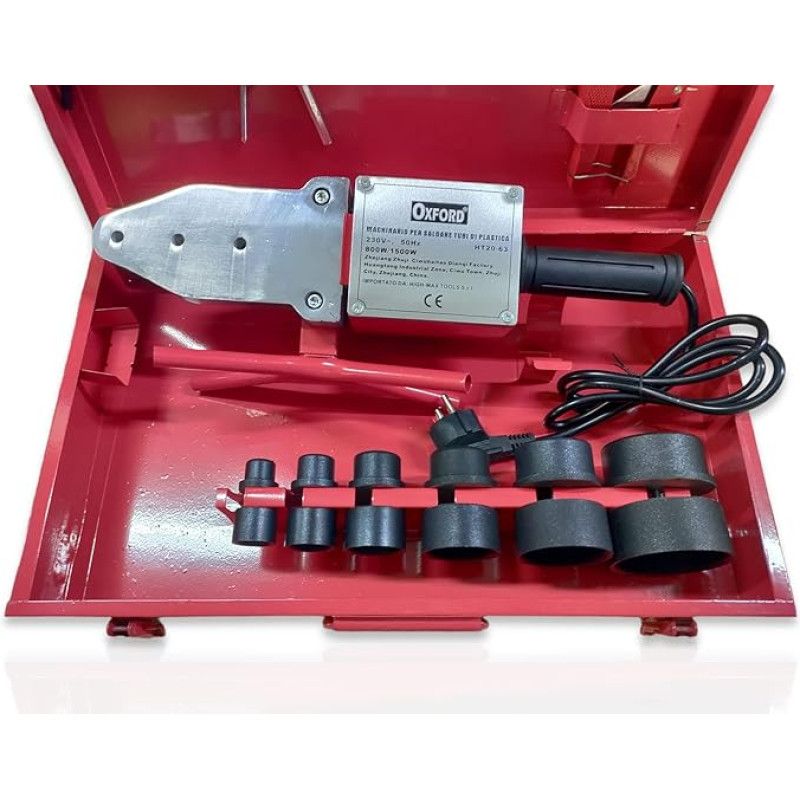 Soldering Iron for Hydraulic Pipes Soldering Station and Polypropylene Pipe Press with 6 Dies (2300 Watt 800W + 1500W)