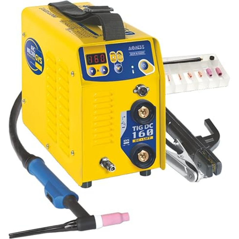 GYS TIG 160 DC 160 A Tig Lift Supplied Ready to Weld with Accessories - Yellow