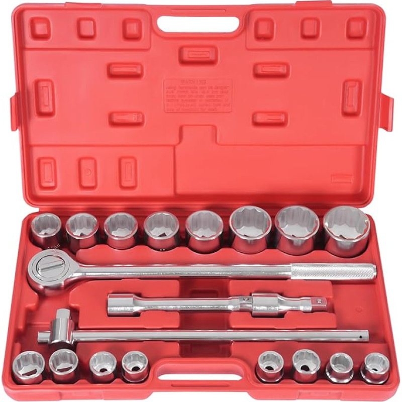 YISSALE Kištukinių veržliarakčių įrankių rinkinys su reketu 21 vienetų diskinių veržliarakčių rinkiniai su 3 reketinėmis rankenomis