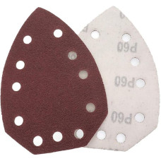 Sandpaper Hook and Loop Triangle Sanding Pa, Pack of 10, Self-Adhesive Sandpaper, Triangle, 11 Holes, Sander, Hook, Sanding Disc, Sanding Tools for Polishing, Grit 60/120/240 (240)