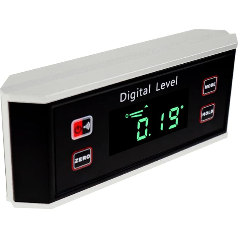 Skaitmeninis inklinometras - LED elektroninis kampų matuoklis su magnetiniu pagrindu - lygių matų matuoklis su įspėjamuoju įtaisu, skirtas statyboms, dailidėms, medžio apdirbimui, mūrui ir mašinoms