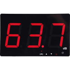 30~130 dB Digital Sound Level Meter 9.6 Inch LCD Digital Display Wall Mounted Decibel Meter Real-time Monitoring with Data Logger and Alarm, Accuracy 1.5 dB