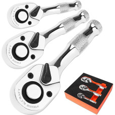PRIDE&CRAFT 1/10,2 cm, 3/20,3 cm, 1/5,1 cm Ratschen-Steckschlüssel-Set, klein