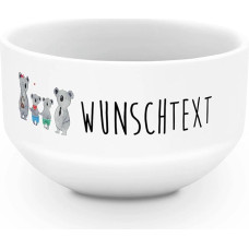 Ponas ir ponia Panda Personalizuotas grūdų dubenėlis Koala Family Two - Personalizuotos dovanos, sriubos dubenėlis, geriausia šeima, brolis, deserto dubenėlis