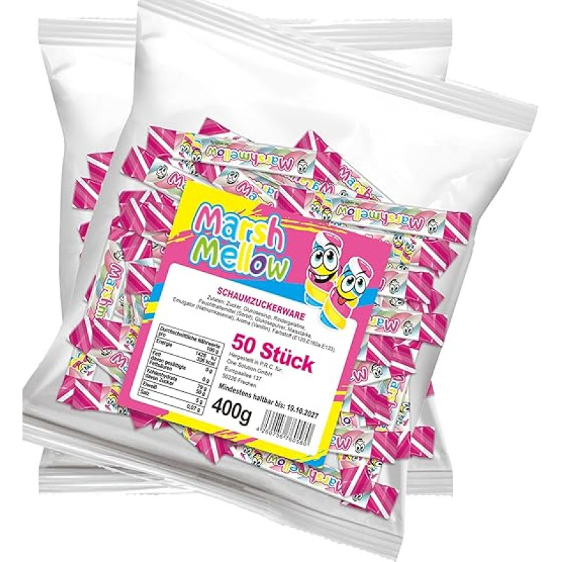Marshmellow Bacon Ropes - Throwing Material for Carnival and Fancy Dress - Individually Packed - Sweets Bulk Pack (100)