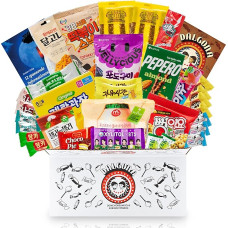 Dalgona box of 20 Korean sweets - selected mix of varied snacks & specialities