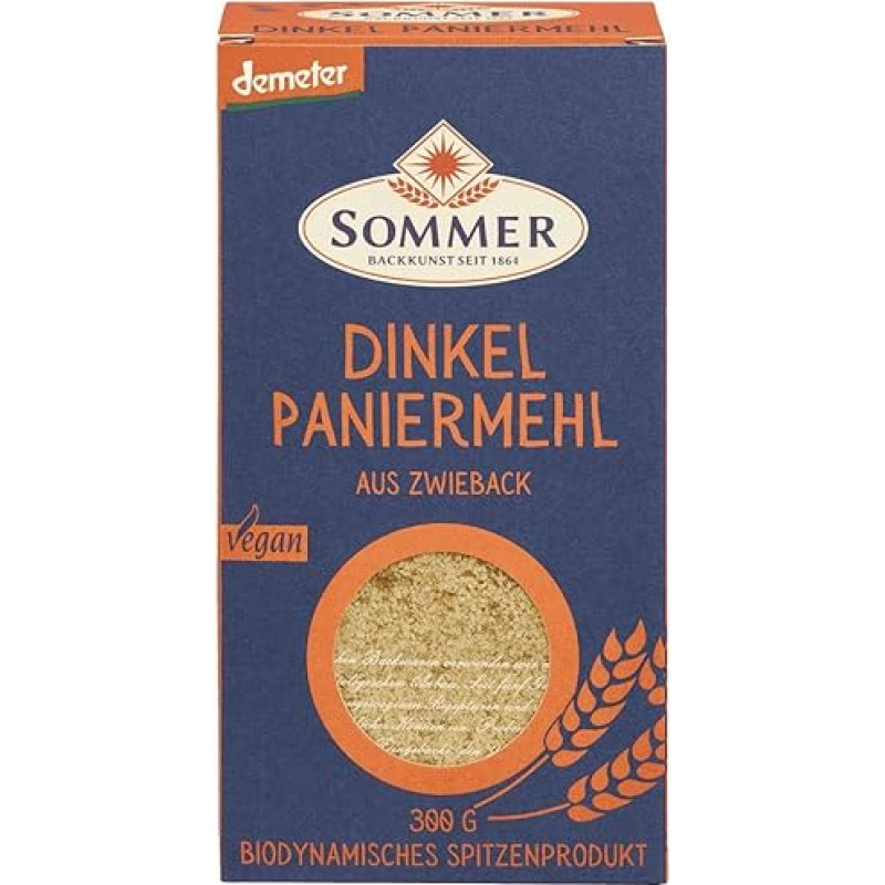 Sommer Organic Spelt Breadcrumbs, 300 g Pack