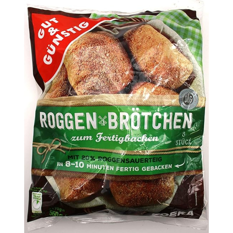 Gut & Günstig Rye Buns Pack of 6 (6 x 560 g)