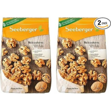 Seeberger graikinių riešutų branduoliai: Idealiai tinka kaip sveikas užkandis - be priedų, veganiškas (1 x 500 g) (2 vnt.)