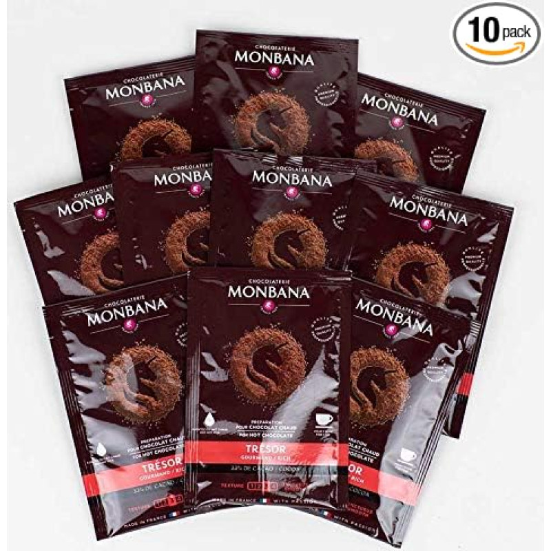 MONBANA Drinking Chocolate - Trésor de Chocolat - Set of 10