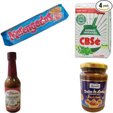 Prabangus rinkinys iš Argentinos | Yerba Mate Serranas Kräuter CBSé, 450 g Mardel und 1 Packung Schokoladenkekse und Chimichurri Picante Doña Petrona