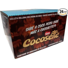 COCOSETTE Galleta Rellena Con Crema De Coco / Cocosette 24 Units 1.76 oz Each Cookie Filled with Coconut Cream 24 g and 50 g c/u