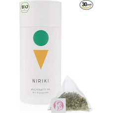 Organic Puerperium Tea - Postpartum Wellness Tea | NIRIKI Herbal Tea with Shepherd's Bag, Balm & Women's Coat, 30 Pyramid Bags