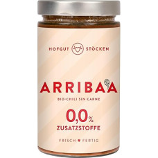 Hofgut Stöcken ARRIBAA Organic Chili Sin Carne, veganiškas čili su saulėgrąžų baltymais ir pupelėmis, paruoštas maistas be priedų, 620 ml