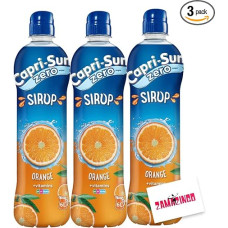 Capri-Sun Zero Orange Sirup Vegan Drink 600 ml (3 vnt.) su vitaminais B6, B1, biotinu + Zama4Zingo kortelė