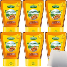 Grafschafter Caramel Mild Sweet Syrup Pack of 6 (6 x 500 g Bottle) + usy Block
