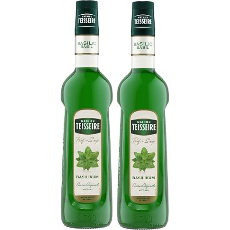 Mathieu Teisseire Drinks Syrup Basil 0.7 L Cocktails (Pack of 2)