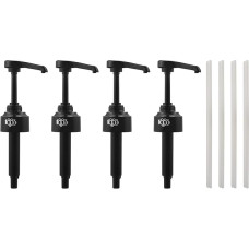 Swiixxer 4 Packs Black 8 ml Pumps Pump Perfect Coffee Syrups Snow Flavours & More