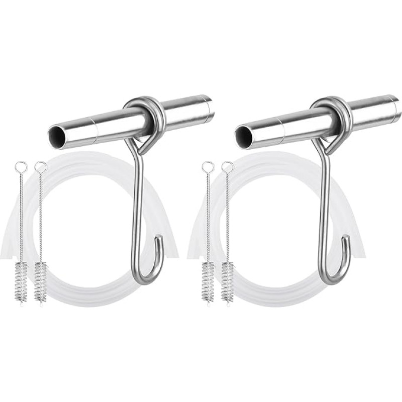 JOERBABU Maple Syrup Set, Stainless Steel, Maple Tree Spiles for Making Maple Syrup, Spiles and Hook Brushes