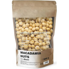 GymBeam Unsalted Macadamia Nuts - Rich in Healthy Fats & Fibre, Free from Additives, Ideal as a Vegan Snack, Promotes Energy & Health, Buttery Flavour, 500 g
