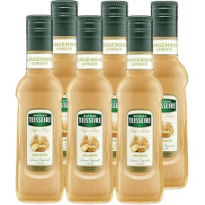 Mathieu Teisseire Drinks Syrup 250 ml - For Cocktails, Coffee, Sorbets, Ice Smoothies and Much More Sugar Free (Pack of 6, Ginger)