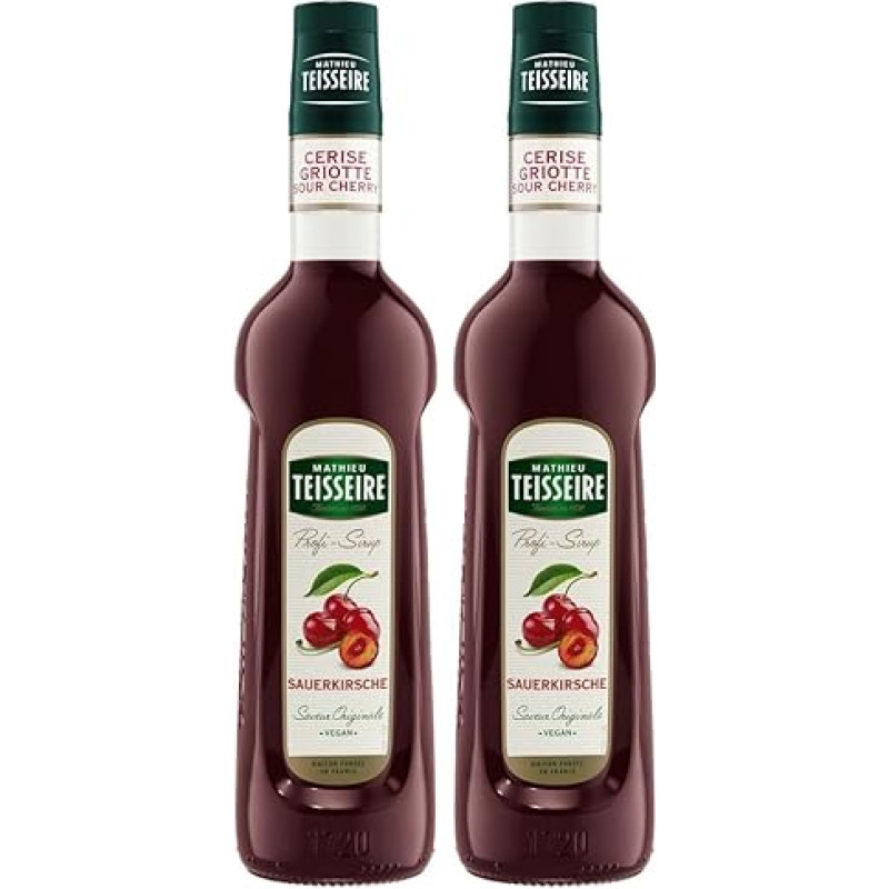 Mathieu Teisseire Drink Syrup Sour Cherry 0.7 L Cocktails (Pack of 2)