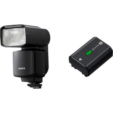 Sony HVL-F60RM2 | Išorinė blykstė su belaidžiu radijo valdymu, juoda, HVLF60RM2.CE7 ir NP-FZ100 akumuliatorius (Z serijos 