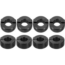 sourcing map 8 Stück doppelt geteilte Schaftmanschette für 5/16 Zoll Schaft, zweiteiliger Klemmkragen, 11/16 Zoll Außendurchmesser, 5/16 Zoll Breite, Schwarzoxid-Stahlschlosskragenklemme,