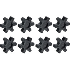 8 Stück L099/L100 Backenkupplungseinsatz, flexible solide NBR-Gummi-Backenkupplung, Mitteleinsätze für L-Backenkupplung, L-Backenkupplung, L-Backenkupplungsset, Schwarz
