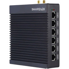 Sharevdi Micro Firewall Appliance, Fanless Mini PC Intel N3700 4Cores/4Threads, 6X Intel 2.5 GbE i226-V LAN,AES-NI,DDR3 8GB SSD 128GB Router Network Security USB3.0/VGA/HD/Wi-Fi