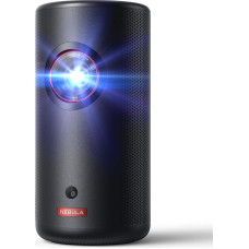 Nebula Anker Capsule 3 Laser 1080p, Smart, WLAN, Mini Beamer, Black, Portable Beamer, Dolby Digital, Laser Projektor, Autofokus, 120-Zoll Bild, 2,5 Stunden Wiedergabe (Generalüberholt)