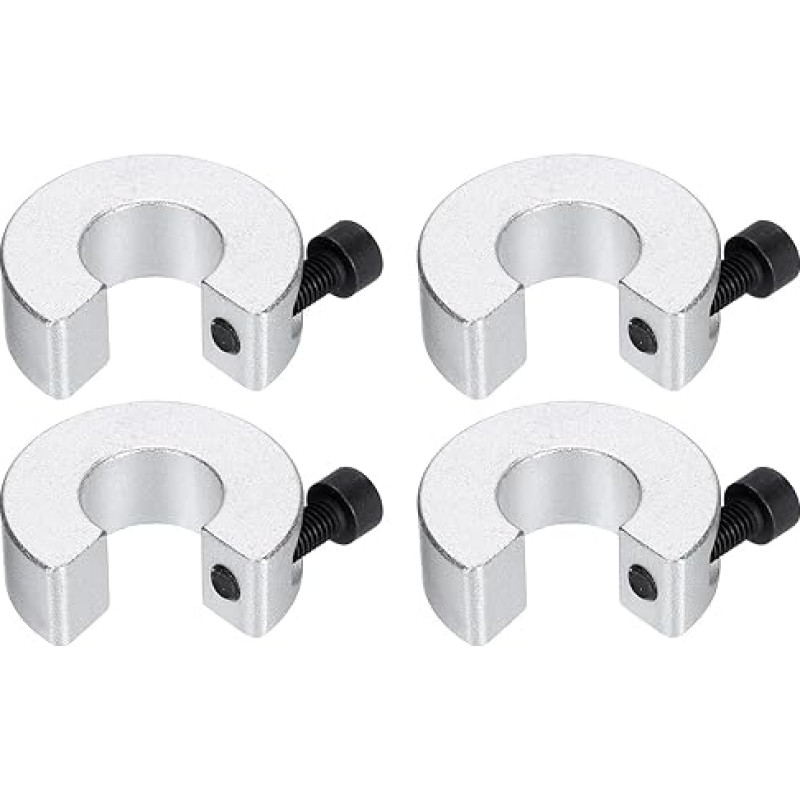 QUARKZMAN 4 dalių veleno įvorių rinkinys, skirtas linijiniam bėgiui SBR16 Užspaudžiama veleno įvorė su nustatytuoju varžtu 16 mm skylė 35 mm išorinis skersmuo 12 mm storio aliuminis Universalios veleno tvirtinimo apkabos Anodavimas