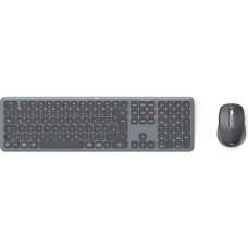 Hama Wireless Keyboard Mouse Set (Multi-Device 2.4GHz via USB Receiver + 2x Bluetooth for PC, Laptop, Tablet, 10 m Range, German QWERTY Layout, No Click Noise, Battery Operated) Black