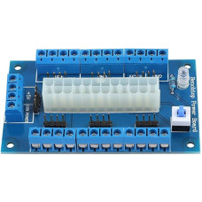 24/20 Pin ATX Power Supply Breakout Board Module Adapter, 24 Amp Screw Terminal Block Breakout Module for Computer PC, 24 Pin Standard ATX Connector