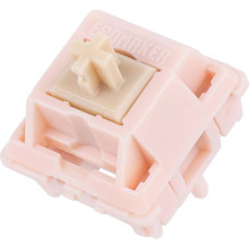 EPOMAKER Nude Pink Silent Switch 39gf. 35 dalių 5 kontaktų iš anksto suteptų jungiklių rinkinys su 21 mm spyruokle, kompiuterio korpusu ir UPE koteliu, skirtas mechaninėms klaviatūroms ir žaidimams