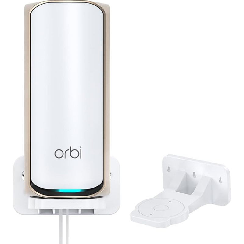 XLTTYWL Orbi WiFi 7 Wall Mount, ABS Orbit 7 Bracket Optimises Space Compatible with Orbi WiFi 7 Mesh Systems and Allen Net Gear Nighthawk Wi Fi 7 Routers (RBEWMB-10000S) (White, 1 Pack)