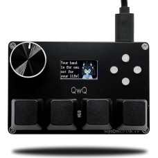 BTXETUEL SayoDevice O3C++ OSU Keyboard Quick Release Hall Switch Magnetic Linear Switches Button and Screen Copy Paste Shotcut Macro Hotswap Mini Black