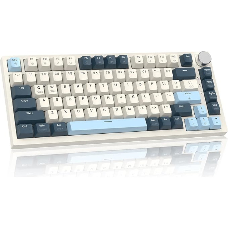 LexonElec x Attack Shark K85 Magnetic Switch Mechanical Keyboard, Rapid Trigger, Cloud Driver, Lightsync RGB Backlit, QWERTY TKL 82 Keys Wired Gasket 75% Gaming Keyboard with Button for Win/Mac Blue