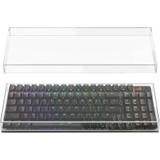 Geekria Keyboard Button Dust Cover, 90%-96% Clear Acrylic Keyboard Cover for 100 Keys Mechanical Wireless Keyboard Compatible with ASUS ROG Strix Scope II 96, Glorious GMMK 2 96