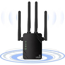 AILKIN WLAN plėtinys, 2024 greičiausias 1200Mb/s dviejų dažnių (5GHz/2,4GHz) WiFi ryšio stiprintuvas namams, WiFi kartotuvas su Ethernet jungtimi iki 10000 m²