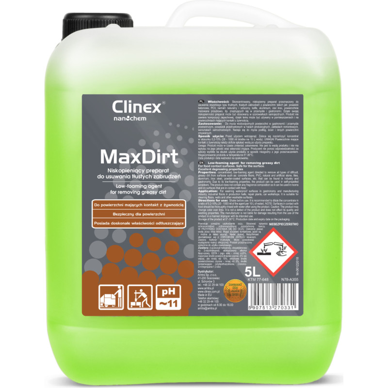 Clinex MaxDirt 5L concentrated heavy-duty dirt remover