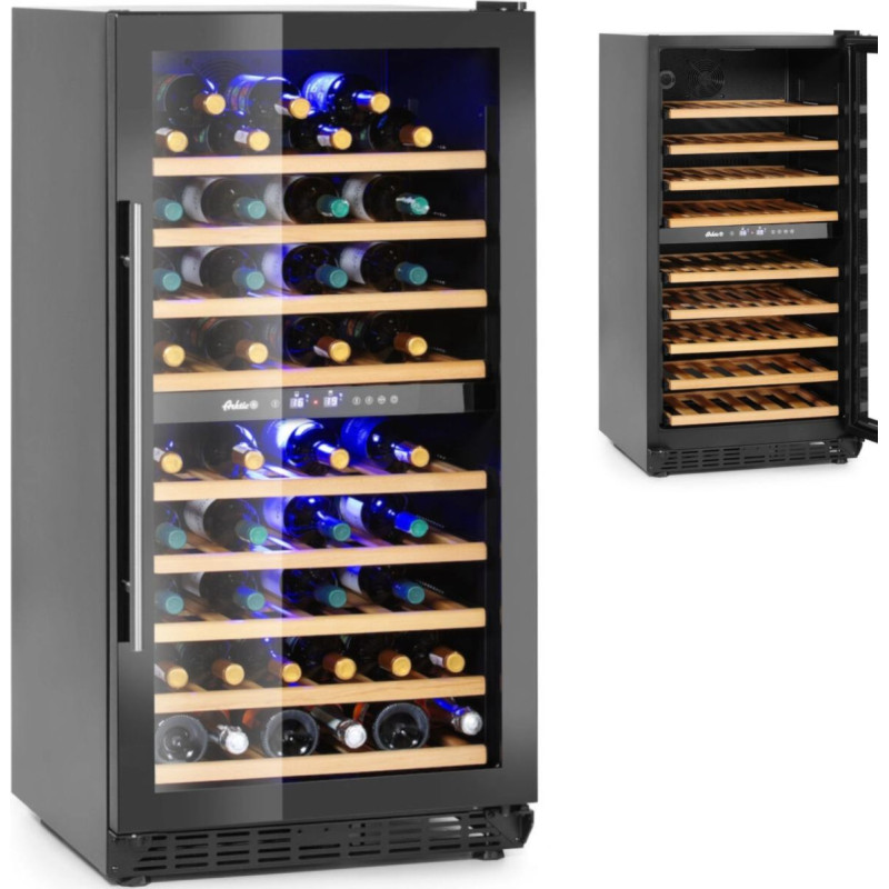 Arktic Wine refrigerator dual zone wine cooler for 72 bottles 232 l 110 W.