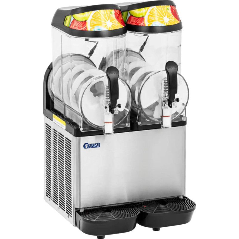 Royal Catering Granitor slush sorbet beverage machine double LED 2 x 12 l 680 W.