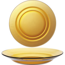 Duralex LYS AMBER orange deep plate 230 x 35 mm - set of 6 pcs.