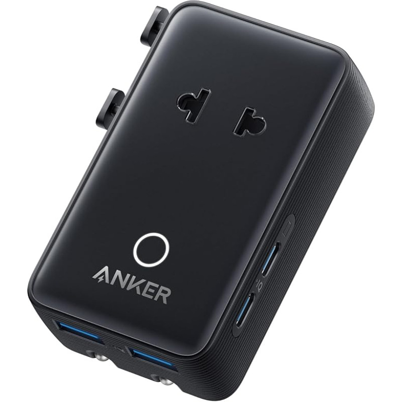 Anker Nano Travel Adapter Worldwide, Universal Travel Adapter with 4 x USB, 2 x USB C, 2 x USB A and 1 x AC, Socket Adapter for Germany, USA, England, Can be Used in Over 200 Countries, Ideal for