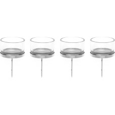 Glorex GmbH 6 7021 001 Candle holder with tea light glass.