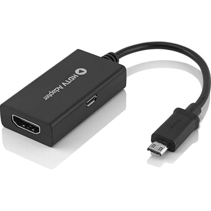 MHL 11-pin Micro USB to HDMI Cable Adapter with 1080p Video Audio Output for Samsung Galaxy S3 S4 S5, Note 2 3 4, Galaxy Tab 3, Tab S, Tab Pro