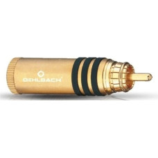 Oehlbach Hyper Cut Cool - High-End RCA Connector for Cable Cross Section up to 11.0 mm - Full Metal Plug for Soldering - Pack of 4 - Gold