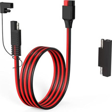 ELFCULB 12AWG SAE adapteris į Andersono adapterį, saulės kištukas į SAE prailginimo kabelį, suderinamas su saulės generatoriumi, nešiojamąja elektrine (6 pėdų)